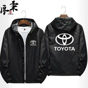 03★新品★トヨタ TOYOTA★モータースポーツ ロゴ アウトドアスポーツウェア ジッパーパーカー スウェット 釣り服 冬服★ブラック