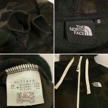 THE NORTH FACE ノースフェイス 迷彩 フリース ジャケット カモフラ リアビュー パーカー フード ロゴ 刺繍 フルジップ アウトドア S_画像4