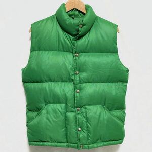 70s 80s usa製 vintage North Face アメリカ製 ノースフェイス 茶タグ ダウン ベスト ビンテージ ヴィンテージ リップストップ グリーン S