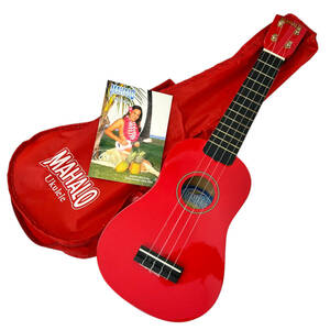 MAHALOma Halo ukulele string musical instruments red UK-120 case attaching musical instruments [ used ]