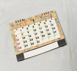 【未使用、非売品】2024年(令和6年) いせ辰　江戸千代紙　卓上カレンダー④ 簡単メモ書きOK　年間カレンダーあり