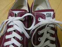 コンバース CONVERSE オールスター ALL STAR LO ローカット US9 27.5cm (小豆色 エンジ色) 1回着用 美品_画像2