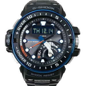 [中古] カシオ G-SHOCK ガルフマスター GWN-Q1000A-1AJF タフソーラー 電波 アナデジ クワッドセンサー 48mm マスターオブG SEA CASIO