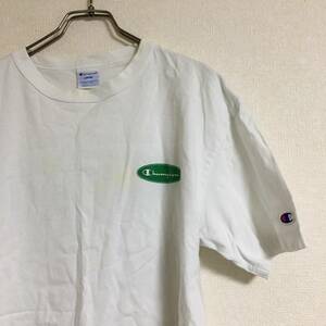 Champion チャンピオン ロゴ バックプリント Tシャツ sizeＬ/ホワイト