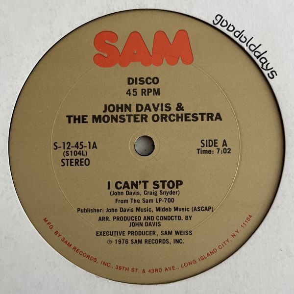 John Davis & The Monster Orchestra - I Can't Stop