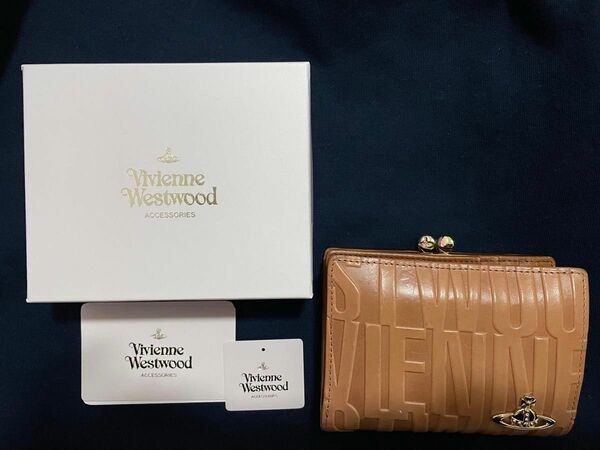 Vivienne Westwood 二つ折り財布 ベージュ 財布 牛革 レザー