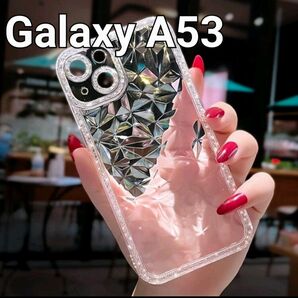 GalaxyA53ケース　クリア　オシャレ　シンプル　韓国　キラキラ