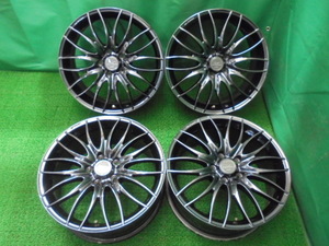 g18◆WORK STEEZ NICROSS アルミホイール◆ワーク スティーズ 18×7.5JJ +55 5H PCD114.3 中古アルミ4本セット