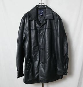 90s オールドギャップ レザーカーコート GAP leather 90年代 L メンズ ジャケット 革ジャン Schott コート ショット LONDON Paul Smith