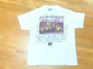 ★超激レア ビンテージ We Are The World MTV Tシャツ★1985年 USA for Africa マイケル・ジャクソン ボブ・ディラン 音楽 ロック アメリカ