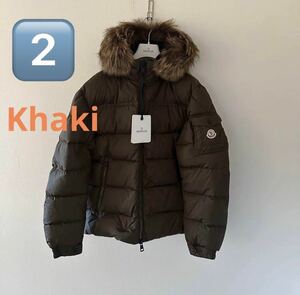 サイズ2 Moncler Marque マルク　khaki ファー付ダウン　Byron