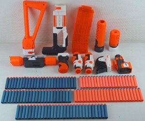 S☆中古品☆おもちゃまとめ売り NERF/ナーフ オプションパーツ ダーツ バレル ストック スコープ サイト ライト グリップ マガジン