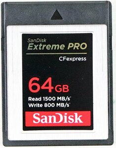 P◇中古品◇サンディスク エクストリームプロ CFexpress Type B カード 64GB SDCFE-064G-JN4NN SANDISK 4K対応 R 1500MB/s W 800MB/s