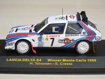 ixo 1/43 ミニカー ランチア デルタ S4 モンテカルロ 優勝 1986 WRC イクソ LANCIA DELTA Winner Monte Carlo RAC031 マルティニ MARTINI_画像2