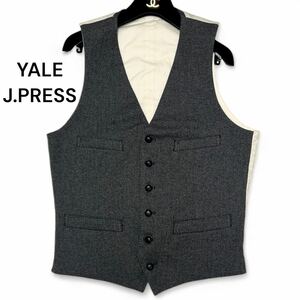 激レア◎超希少 Lサイズ!!ジェイプレス【奇跡のコラボ BONOTTO社製】J.PRESS×YALE ヘリンボーン 胡桃ボタン ツイード ベスト◎メンズ