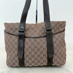 1円 GUCCI グッチ　GG キャンバス トート　バッグ　レディース