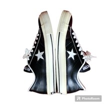 90S 日本製 CONVERSE コンバース ワンスター US6.5 24.5 古着 レザー ブラック スニーカー シューズ 靴_画像5