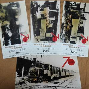 下津井電鉄「創立70周年 記念乗車券」(3枚組) 1981の画像1