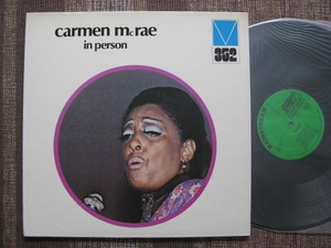 ☆★☆Carmen McRae♪in person☆Mainstream MRL 352☆US盤☆LP☆★☆