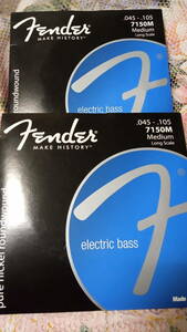 新品未開封　2セット　7150M Fender 45-105 Pure nickel フェンダー　ベース弦