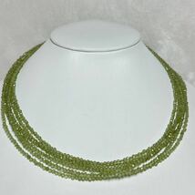 01 六連ペリドットネックレス　天然石ネックレス　38+5cmnecklace jewelry _画像3