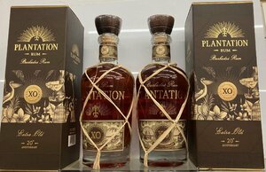 プランテーションラムXO 20ANNIVERSARY 700ml 40% 2本セット　箱付　※蓋部分のビニールのミシン目が破れています。