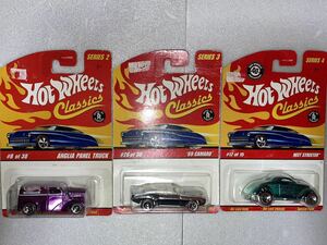 500円スタート！未使用品 1/64 Hot Wheels 2005〜7classics series2、3、4 #26 #8 #12 ミニカー3台まとめ売り