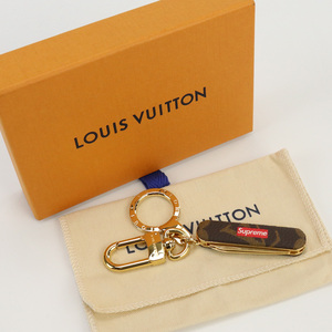 中古・未使用ルイ ヴィトンLOUIS VUITTON シュプリームコラボ ポケットナイフ メタル MP2071 RM0167 ブラウン系 ランク：S us-1