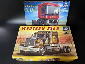 【ITALERI 】イタレリ 1:24トラック プラモデル RENAULT AE500 WESTERN STAR 2台纏め