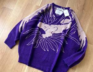 新品 4.0 DAIRIKU / Leopard Pullover Knit / Purple / L / ダイリク オーバーサイズ レオパード モヘア ニット 50s サンプリング