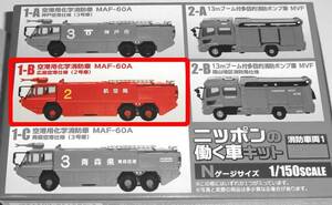 F-toys ニッポンの働く車　消防車両1　1-B　広島空港仕様
