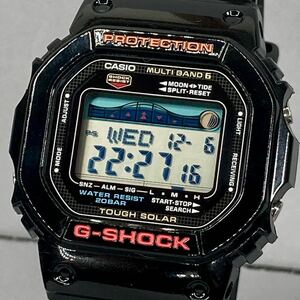 未使用同様極美品 箱説タグ付G-SHOCK GWX-5600-1JF G-LIDE Gライド タフソーラー電波受信 電波ソーラー マルチバンド6 ブラック 月齢表示