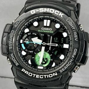 美品 G-SHOCK GN-1000MB-1AJF GULFMASTER ガルフマスター 方位.温度計搭載 ツインセンサー アナログ/デジタル 反転液晶 ブラック ブルー