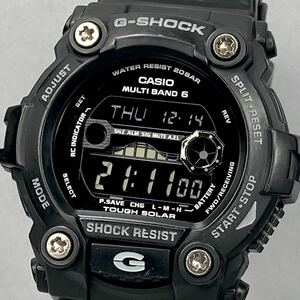 美品 G-SHOCK GW-7900B-1JF タフソーラー 電波受信 電波ソーラー マルチバンド6 ブラック 反転液晶 タイドグラフ/ムーンデータ 月齢表示