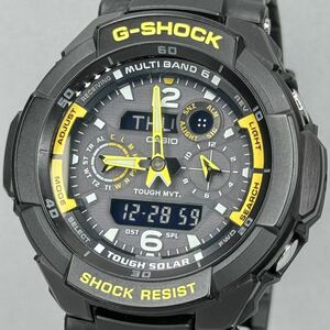 未使用同様極美品 箱説タグ付G-SHOCK GW-3500B-1AJF スカイコックピット タフソーラー 電波受信 電波ソーラー マルチバンド6 ブラック