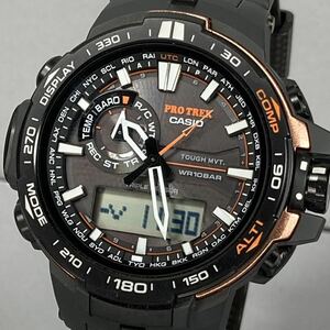 未使用極美品 箱説タグ付PROTREK PRW-6000Y-1JF タフソーラー 電波受信 電波ソーラー マルチバンド6 トリプルセンサー ブラック アナデジ