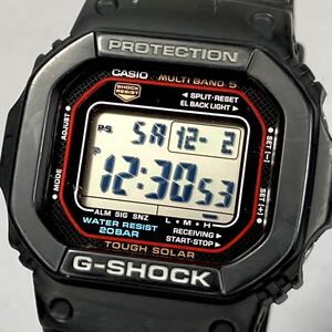 美品 CASIO G-SHOCK GW-M5600-1JF タフソーラー 電波受信 電波ソーラー マルチバンド5 スクウェア ブラック スピード オリジンモデル 