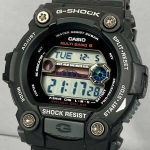 極美品 G-SHOCK GW-7900-1JF タフソーラー 電波受信 電波ソーラー マルチバンド6 ブラック グレー タイドグラフ/ムーンデータ表示計測機能