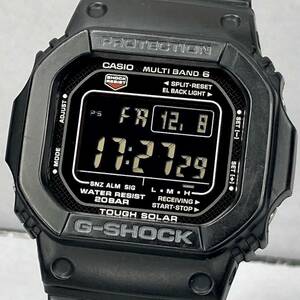 美品 CASIO G-SHOCK GW-M5610-1BJF タフソーラー 電波受信 電波ソーラー マルチバンド6 スクウェア ブラック スピード 反転液晶 オリジン 