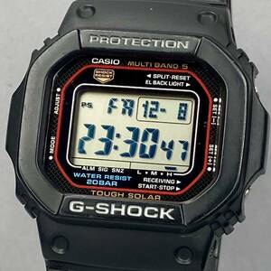 美品 CASIO G-SHOCK GW-M5600-1JF タフソーラー 電波受信 電波ソーラー マルチバンド5 スクウェア ブラック スピード オリジンモデル