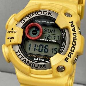 美品G-SHOCK DW-9900GF-9JF FROGMAN フロッグマン スクリューバック チタン メタリックイエロー シルバー 赤目 スクリューバック 潜水蛙