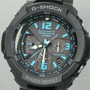 極美品 G-SHOCK GW-3000BD-1AJF スカイコックピット タフソーラー 電波受信 電波ソーラー マルチバンド6 アナデジ メタルバンド ブラック