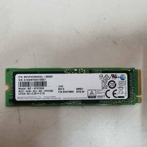 SAMSUNG MZVPV256HDGL-00000 256.0 GB NVMe M.2 2280 PCパーツ フォーマット済み 動作確認済み ジャンク