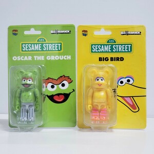 BE@RBRICK ベアブリック SESAME STREET セサミストリート OSCAR THE GROUCH & BIG BIRD 2体セット 100% 未開封