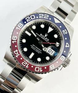 未使用美品　ロレックス ROLEX GMTマスター2 126710BLRO オイスターブレス 腕時計 メンズ 　青赤　ペプシ　2021年購入　ランダム　自動巻き