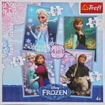 ディズニー　　アナと雪の女王　　　　　　　35ピース、48ピース、54ピース、70ピースの 4パズルのセット_画像1