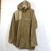 【定番】マウンテンリサーチ　フード付きコーデュロイシャツ　mountain research　（Hooded MT Shirt）　サイズＬ　ベージュ_画像2