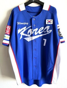 野球韓国代表　ユニフォーム#7　LEE 　刺繍