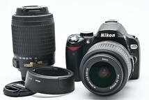 1A-783 Nikon ニコン D60 AF-S DX NIKKOR 18-55mm + 55-200mm 一眼レフデジタルカメラ_画像1