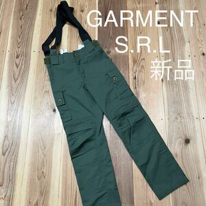 新品 GARMENT S.R.L イタリア製 カーゴパンツ サロペット サスペンダー付 取り外し可 ミリタリー レディース サイズ44R (M相当) 玉mc2360